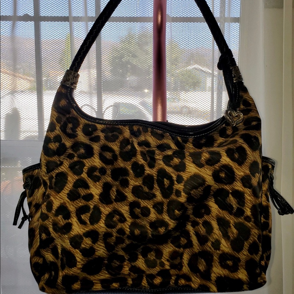 Brighton Jillian Microfiber Leopard Shoulder Bag